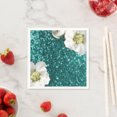 Tiffany Aquatic Beach Jasmine Glitter Sequin Servet (Insitu)