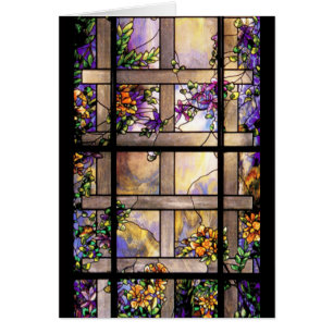Tiffany Art Nouveau Glas in lood Card