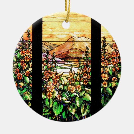 Tiffany Art Nouveau Glas in lood Ornament (Voorkant)