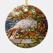Tiffany Art Nouveau Glas in lood Parrot Ornament (Voorkant)