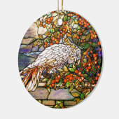 Tiffany Art Nouveau Glas in lood Parrot Ornament (Links)
