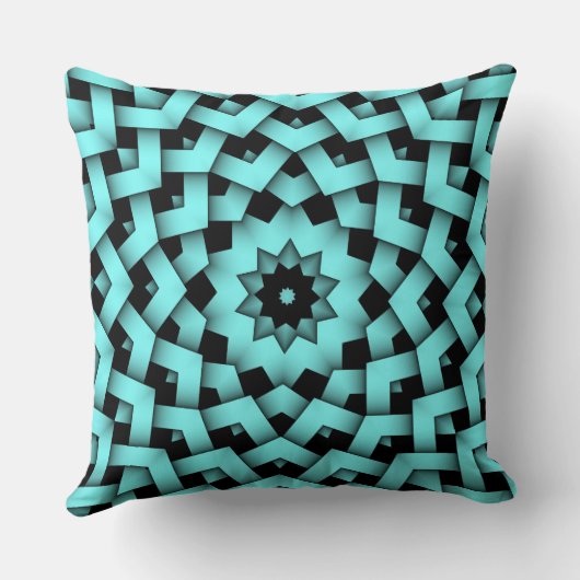Tiffany Baby Blue Star Cirkel Petal Pattern Pillow Kussen (Achterkant)