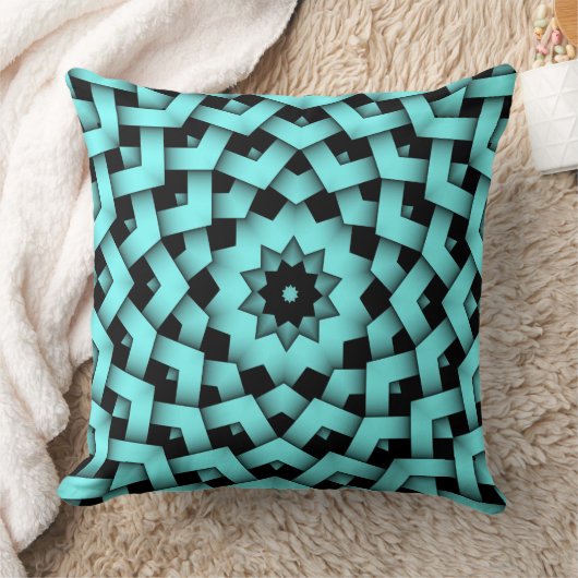 Tiffany Baby Blue Star Cirkel Petal Pattern Pillow Kussen (Deken)