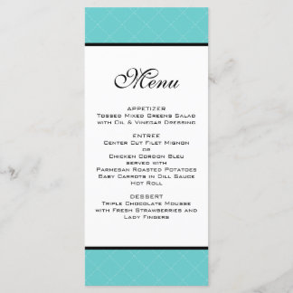Tiffany Blauwgroen bruiloft menu