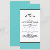 Tiffany Blauwgroen bruiloft menu (Voorkant / Achterkant)