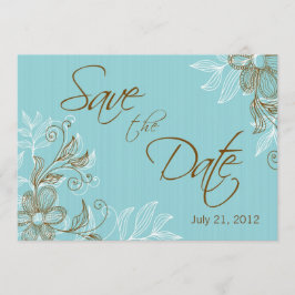 Tiffany Bloemen Bruiloft Save The Date Kaart