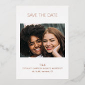 Tiffany Bold Modern Wedding Save the Date Folie Uitnodiging (Voorkant)
