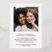 Tiffany Bold Modern Wedding Save the Date Folie Uitnodiging (Achterkant)