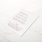 Tiffany Bold Moderne bruiloft Folie Uitnodiging (Gedraaid)