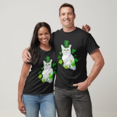 Tiffany Cat Shamrock Happy St Patrick's Day Cat T-shirt (Unisex)