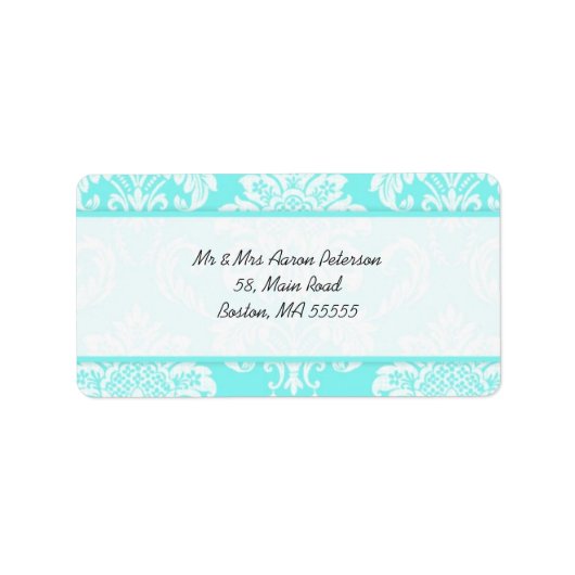 Tiffany Damask  Adresetiketten Etiket (Voorkant)