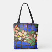 Tiffany Dogwood Glas in lood Canvas tas (Achterkant)