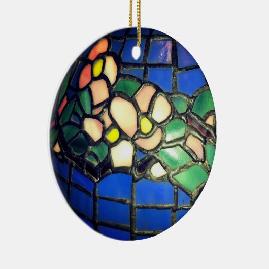 Tiffany Dogwood Glas in lood Ceramic Ornament (Rechts)