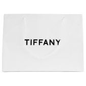 Tiffany Elegant Gift Bag in zwart-wit Large Cadeautasje (Voorkant)