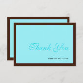 Tiffany en bruine bruiloft Dank je wel Bedankkaart (Voorkant / Achterkant)
