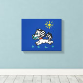Tiffany en haar Frisbee Canvas Afdruk (Insitu (Houten vloer))