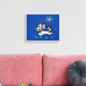 Tiffany en haar Frisbee Canvas Afdruk (Insitu (Woonkamer))