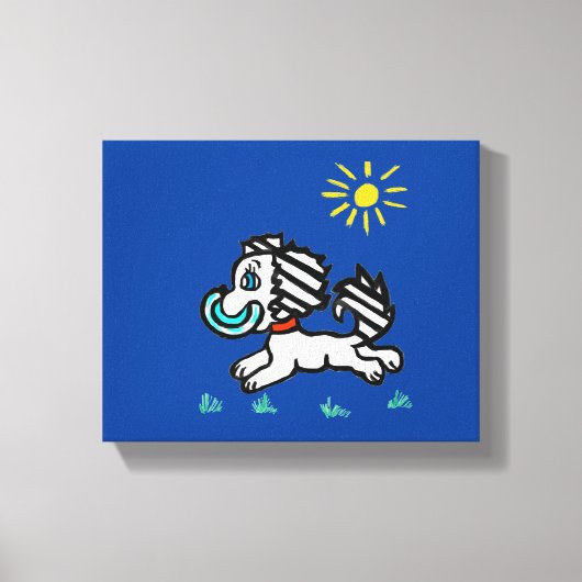 Tiffany en haar Frisbee Canvas Afdruk (Voorkant)