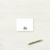 Tiffany en haar Frisbee Post-It Notes (Op bureau)