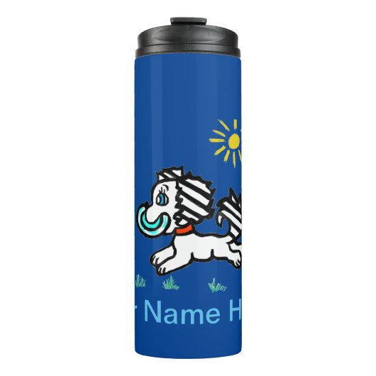 Tiffany en haar Frisbee Thermosbeker (Voorkant)