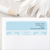 Tiffany en White Damask Adresetiketten Etiket (Insitu)