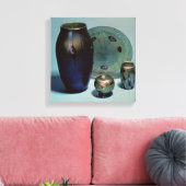 Tiffany favrile bord en vassen canvas afdruk (Insitu (Woonkamer))