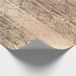 Tiffany Foxier Roos Roze Blush Damast Wood Rustic Cadeaupapier