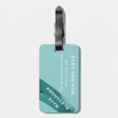 Tiffany geïnspireerd bagagelabel (Achterkant verticaal)