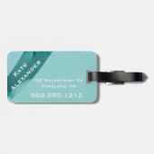 Tiffany geïnspireerd bagagelabel (Achterkant horizontaal)