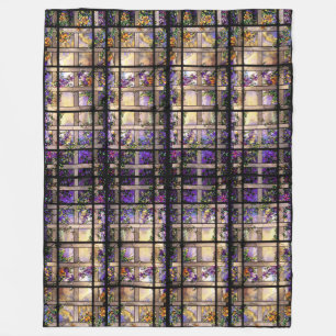 Tiffany Glas in lood Clematis Floral Flowers Fleece Deken
