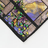 Tiffany Glas in lood Clematis Floral Flowers Fleece Deken (Hoek)