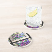 Tiffany Glas in lood Clematis Flowers Onderzetter (Zijkant)