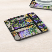 Tiffany Glas in lood Cork Onderzetter (Linkerzijde)