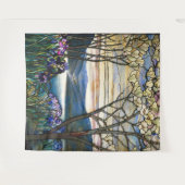 Tiffany Glas in lood Magnolias Irises Art Nouveau Wandkleed (Voorkant (horizontaal))