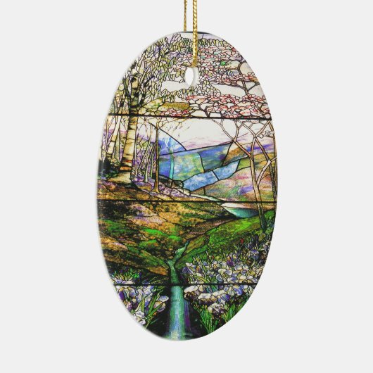 Tiffany Glas in lood Natuur Ornament (Rechts)