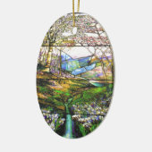 Tiffany Glas in lood Natuur Ornament (Links)