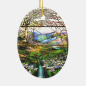 Tiffany Glas in lood Natuur Ornament (Achterkant)