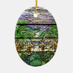 Tiffany Glas in lood Natuur Ornament