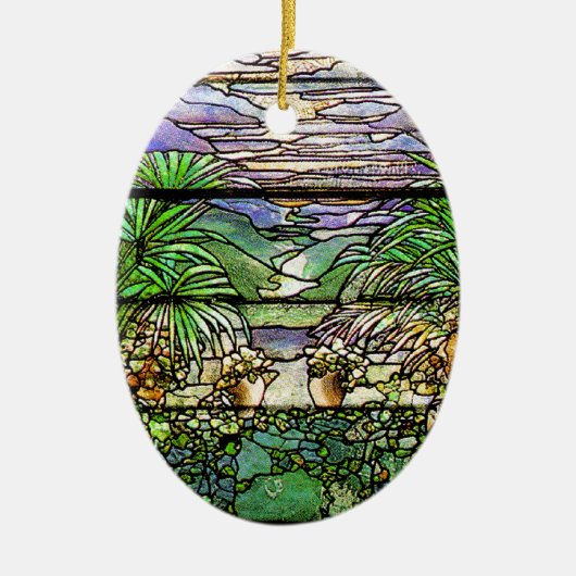 Tiffany Glas in lood Natuur Ornament (Voorkant)