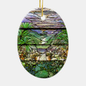 Tiffany Glas in lood Natuur Ornament (Achterkant)