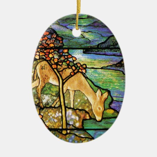 Tiffany Glas in lood Natuur Ornament (Voorkant)