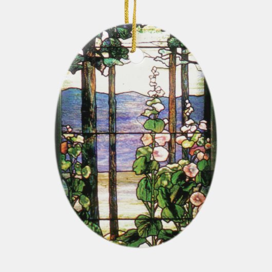 Tiffany Glas in lood Natuur Ornament (Achterkant)