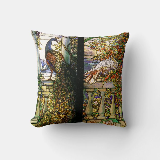 Tiffany Glas in lood Natuur Pillow Kussen (Voorkant)