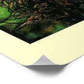 Tiffany Glas in lood Peacock Parrots Print (Hoek)