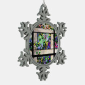 Tiffany Glas in lood Snowflake Ornament (Links)