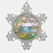 Tiffany Glas in lood Snowflake Ornament (Voorkant)