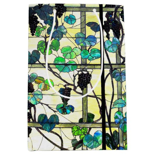 Tiffany Glas in lood Vineyard Grapes Gift Bag Medium Cadeauzakje (Voorkant)