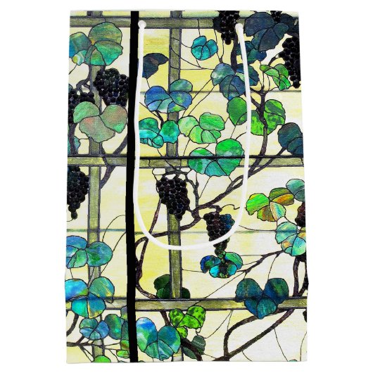 Tiffany Glas in lood Vineyard Grapes Gift Bag Medium Cadeauzakje (Achterkant)