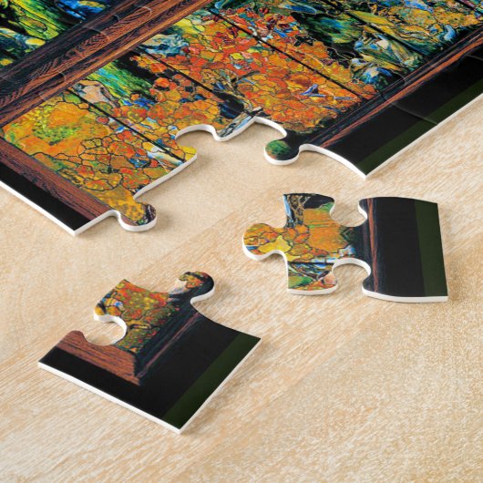 Tiffany Glas in lood Window Puzzle Legpuzzel (Zijkant)