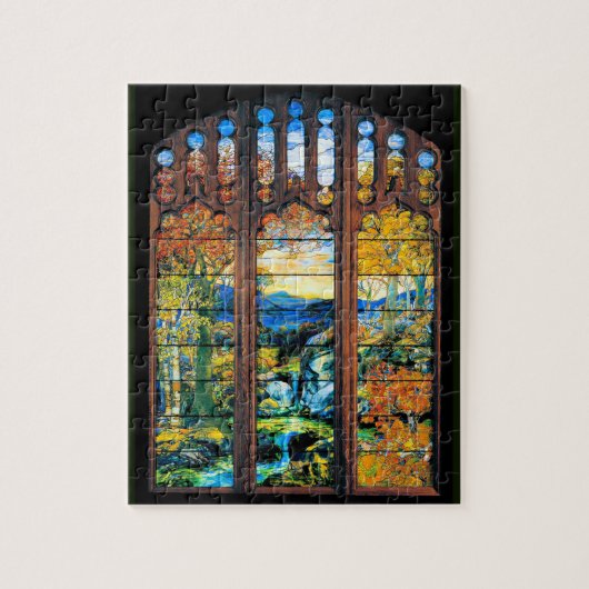 Tiffany Glas in lood Window Puzzle Legpuzzel (Verticaal)